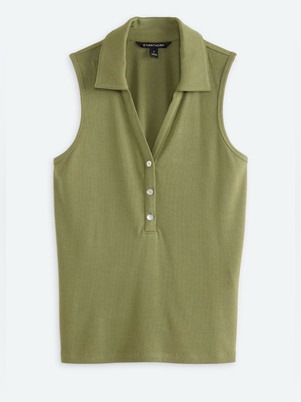 41 Hawthorn Sleeveless Collared Knit Top Green Small NWT STITCH FIX